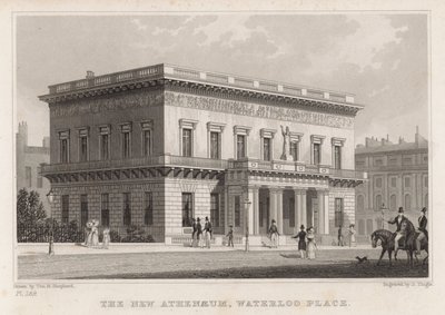 Il nuovo Ateneo, Waterloo Place, Londra da Thomas Hosmer Shepherd