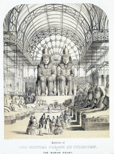 La corte nubiana al Crystal Palace di Sydenham, c.1851-1855 da Thomas Hosmer Shepherd
