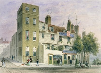 Il Vecchio George su Tower Hill da Thomas Hosmer Shepherd