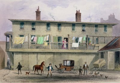 The Old Vine Inn, Aldersgate Street, 1855 da Thomas Hosmer Shepherd