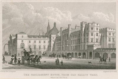 La Casa del Parlamento dal Vecchio Palazzo Yard, Westminster, Londra da Thomas Hosmer Shepherd