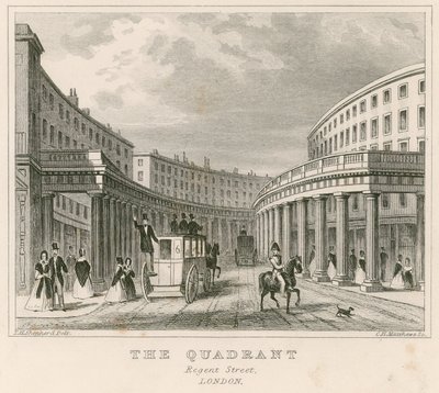 Il Quadrante, Regent Street, Londra da Thomas Hosmer Shepherd