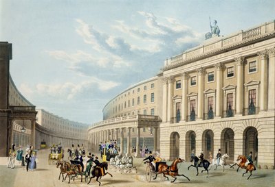 Il Quadrante, Regent Street, da Piccadilly Circus, pubblicato da Ackermann, c.1835-50 da Thomas Hosmer Shepherd