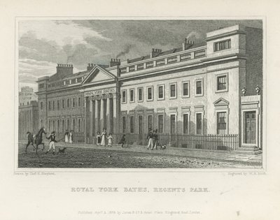 I bagni reali di York su York Terrace da Thomas Hosmer Shepherd