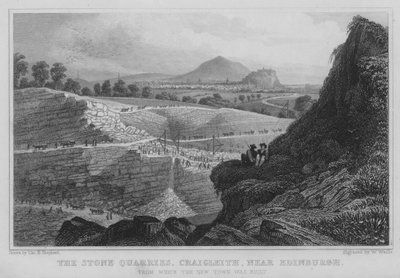 Le cave di pietra, Craigleith, vicino a Edimburgo da Thomas Hosmer Shepherd