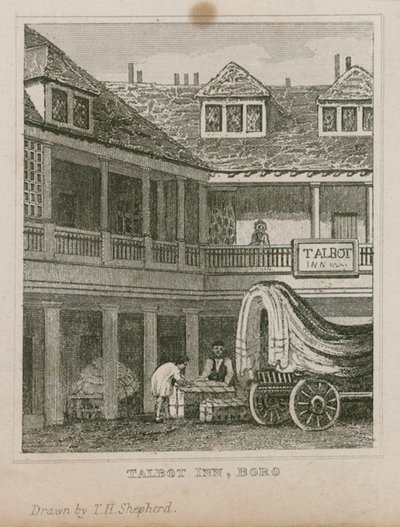 Il Tabard Inn, Southwark da Thomas Hosmer Shepherd
