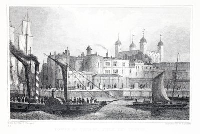 La Torre di Londra, dal Tamigi, da 
