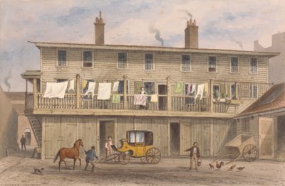 The Vine Inn, Vine Yard, Aldersgate nella Città di Londra da Thomas Hosmer Shepherd