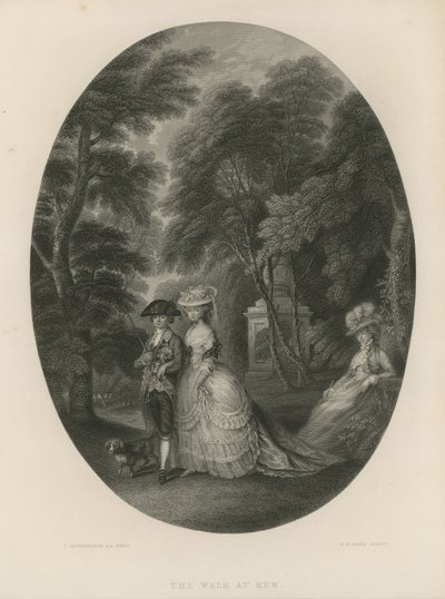La passeggiata a Kew, Londra da Thomas Hosmer Shepherd