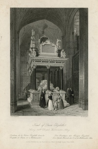 Tomba della Regina Elisabetta I da Thomas Hosmer Shepherd