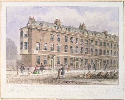 Vista di Fludyer Street verso Parliament Street, 1859 da Thomas Hosmer Shepherd