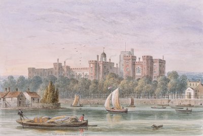 Veduta del Lambeth Palace dal Tamigi, 1837 da Thomas Hosmer Shepherd