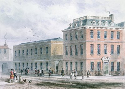Veduta di Soho Square e Carlisle House da Thomas Hosmer Shepherd