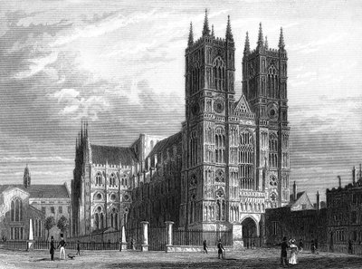 Cattedrale di Westminster, Londra 1858 da Thomas Hosmer Shepherd