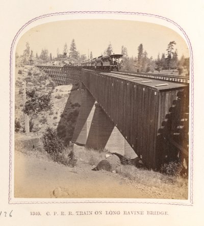 Treno sul ponte di Long Ravine da Thomas Houseworth