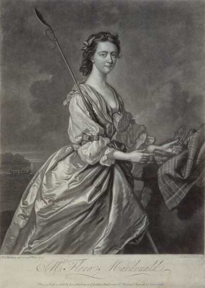 Flora MacDonald (1722-90), incisa da J. Faber, 1747 da Thomas Hudson