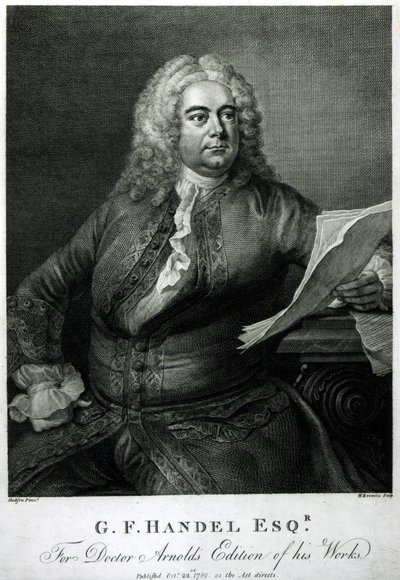 George Frederick Handel (1685-1759), inciso da William Bromley (1769-1842), per l