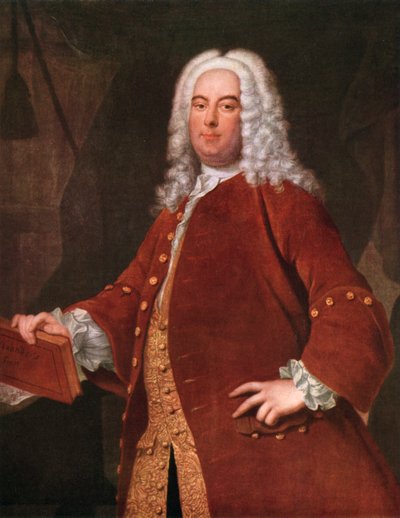 Georg Friedrich Händel, 1685-1759, compositore tedesco, c1750s da Thomas Hudson