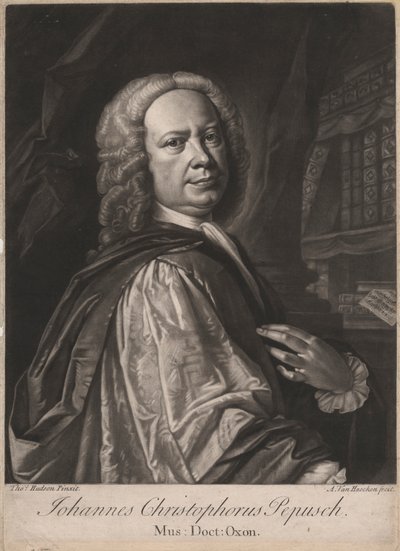 Johannes Christophorus Pepusch, inciso da Alexander van Haecken, c.1735 da Thomas Hudson