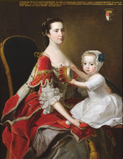 Ritratto di Catherine Compton, Contessa di Egmont, e del suo figlio maggiore Charles Perceval, 1758 da Thomas Hudson