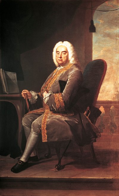 Ritratto del compositore tedesco-inglese George Frideric Handel (1685-1759) da Thomas Hudson