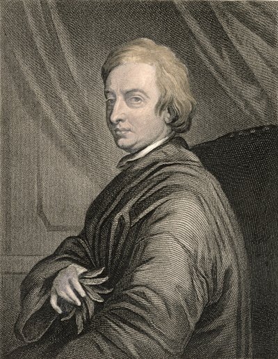 Ritratto di John Dryden (1631-1700) inciso da Charles Edward Wagstaff (n.1808) pub. da William Mackenzie da Thomas Hudson