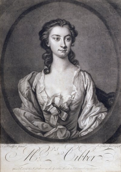 Ritratto di Mrs Cibber, attrice e cantante, inciso da John Faber, 1746 da Thomas Hudson