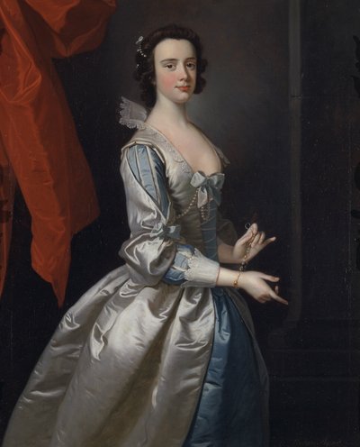 Ritratto di una donna, probabilmente Elizabeth Aislabie, di Studley Royal, Yorkshire da Thomas Hudson