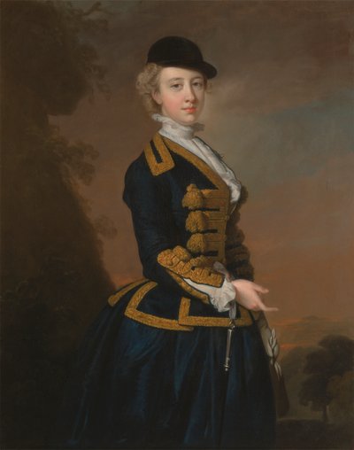 Ritratto di una giovane donna della famiglia Fortesque del Devon da Thomas Hudson