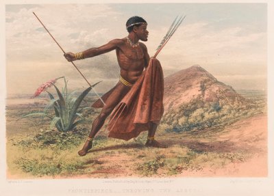 Guerriero Xhosa, 8ª guerra di frontiera del Capo da Thomas J. (after) Lucas