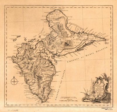 Guadalupa una delle isole dei Caraibi soggette alla Francia nelle Indie Occidentali, LOC 75693286 da Thomas Jefferys