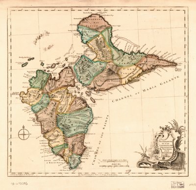 Guadalupa una delle isole dei Caraibi soggette alla Francia nelle Indie Occidentali, LOC 75693285 da Thomas Jefferys