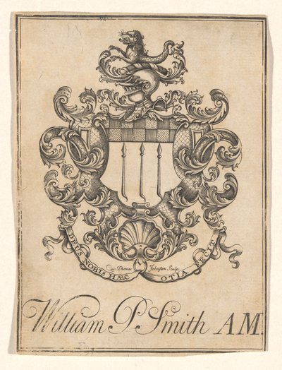 Ex libris di William P. Smith da Thomas Johnston