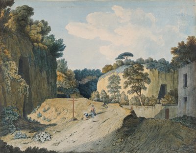 Una strada in una gola vicino a Napoli, 1782 da Thomas Jones