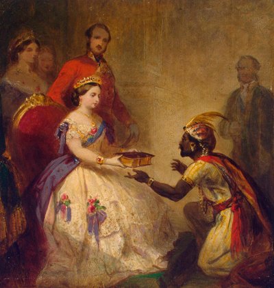 La regina Vittoria dona la Bibbia a un capo africano, 1861 da Thomas Jones Barker