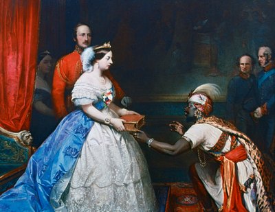 La Regina Vittoria presenta una Bibbia nella Camera delle Udienze a Windsor, c1861 da Thomas Jones Barker