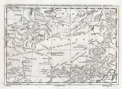 Una carta della Tartaria occidentale disegnata dal rilievo dei gesuiti e dalla carta dell