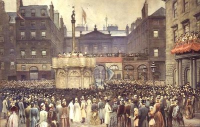 La Presentazione della Croce del Mercato Restaurata, Edimburgo, al Consiglio dei Magistrati da parte del Diritto Onorevole W.E. Gladstone, MP, 23 novembre 1885 da Thomas L. Sawers