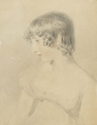 Ritratto busto di Susan Bloxam, girato di profilo a sinistra, 1818 da Thomas Lawrence