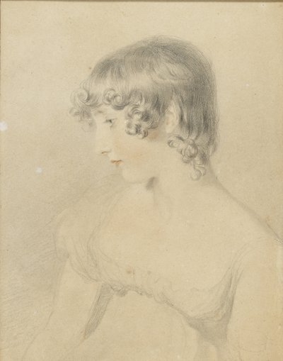 Ritratto busto di Susan Bloxam, girato di profilo a sinistra, 1818 da Thomas Lawrence