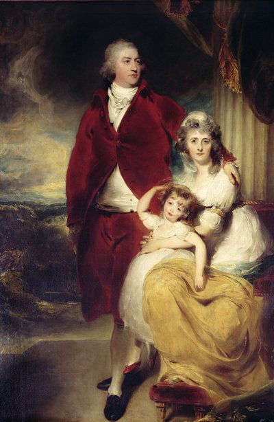 Henry, 10° conte e 1° marchese di Exeter, sua moglie Sarah e la figlia Lady Sophia Cecil da Thomas Lawrence