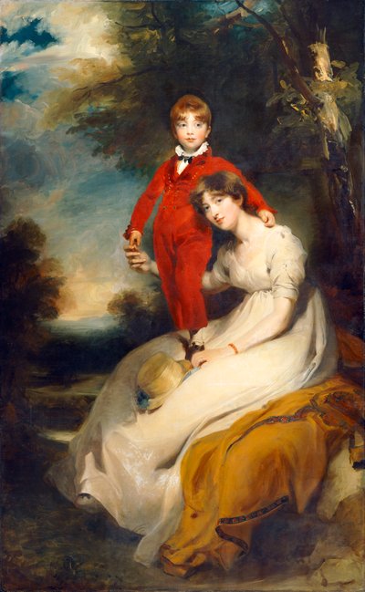 Mrs Charles Thellusson con suo figlio Charles da Thomas Lawrence