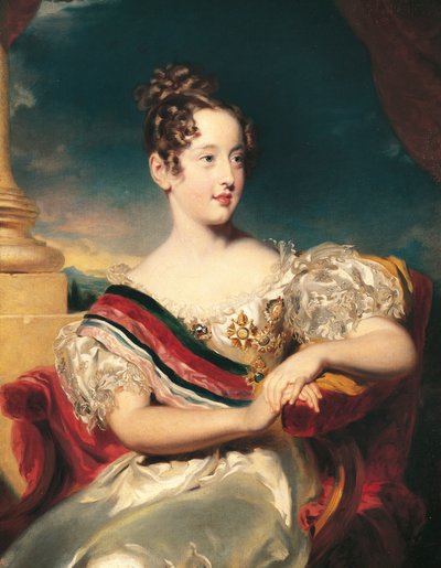 Ritratto di Maria II del Portogallo, Regina del Portogallo, dalla scuola di Thomas Lawrence da Thomas Lawrence