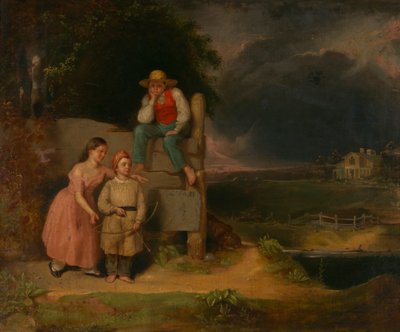 Bambini in una tempesta, ca. 1830 da Thomas Le Clear