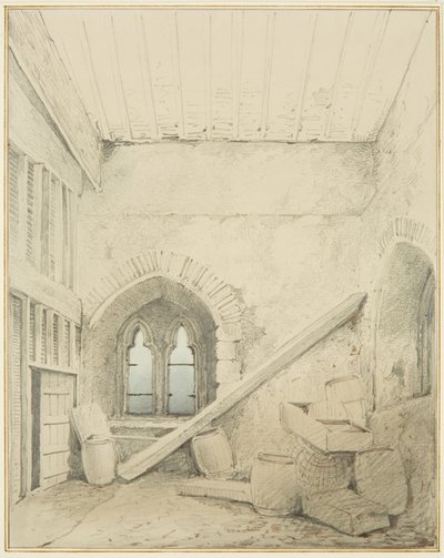Archi, colonne e finestre nei locali di Mereweather tra Via Nicholas e Via Corn da Thomas Leeson the Elder Rowbotham