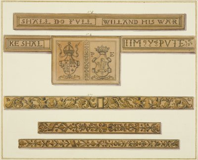 Frisi scolpiti e stemmi araldici da 46 Baldwin Street da Thomas Leeson the Elder Rowbotham