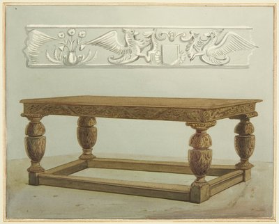Tavolo del Consiglio nella Grande Sala della Zecca, ora Ospedale di San Pietro da Thomas Leeson the Elder Rowbotham