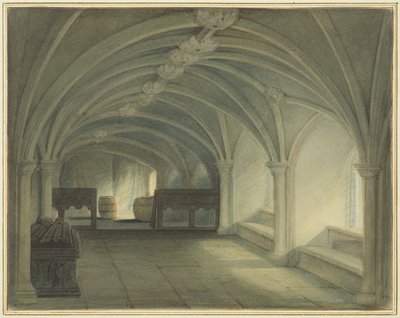 Cripta della Chiesa di San Giovanni, vista verso Ovest da Thomas Leeson the Elder Rowbotham