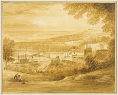 Bacino di Cumberland visto dal campo vicino alla Chiesa di Clifton da Thomas Leeson the Elder Rowbotham