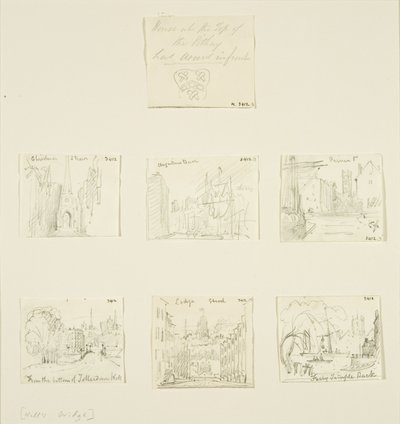 (dettaglio) casa in cima al Pithay, schizzi di Christmas Street, St Augustines